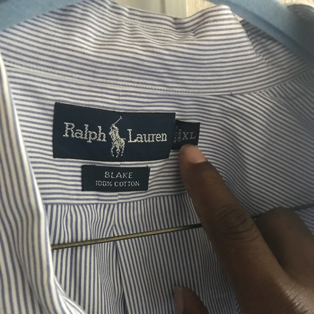 Ralph Lauren Polo Men dress shirt long sleeve XL